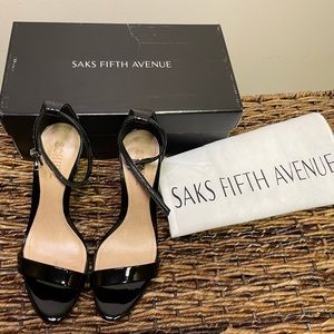 Schutz Black Patent Leather Sandals